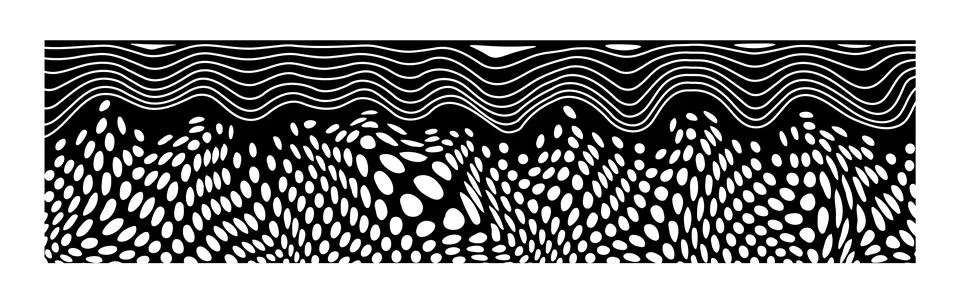 Psychedelic trippy pattern figure. Geometric collage and composition. Blob and Stock Illustration