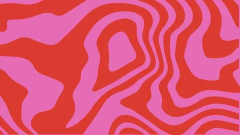 Psychedelic trippy retro background in groovy y2k style. Wave or swirl print in Illustrazione stock