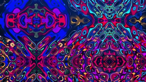 Psychedelic Trippy trance abstract Computerized motion graphics of Video stock 170881460