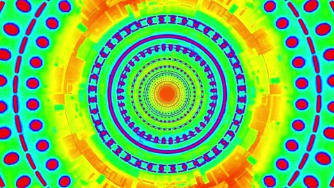 Psychedelic tripy tunnel abstract background video Stock-Footage 200925886