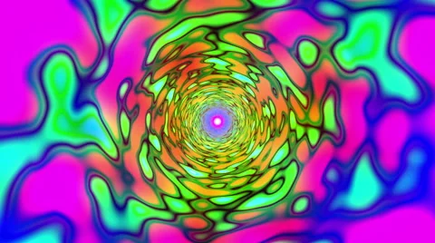 Psychedelic tunnel multicolored trip Stock Footage 61137418