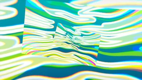Psychedelic Tunnel Rainbow Liquid Wave Pattern Stock Illustration