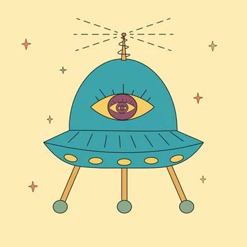 Psychedelic ufo Stock Illustration