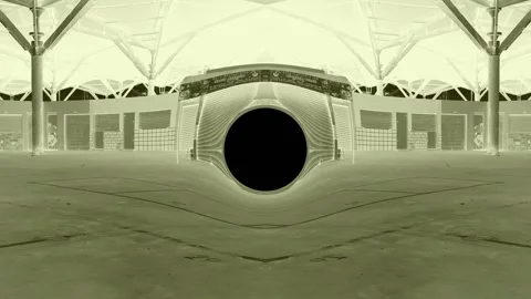 Psychedelic Utopian Cinematic Scene Stock Footage 318370721