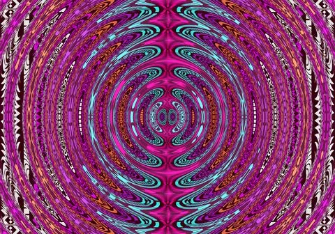 Psychedelic Vibrant Circular Abstract Pattern for Modern Digital Artistic D.. Illustrazione stock