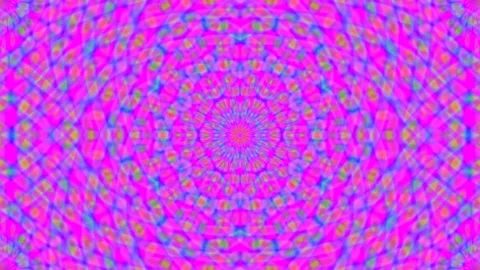 Psychedelic vibrant fractal background loop with flowing geometric gradient.. Stock Footage 336770451