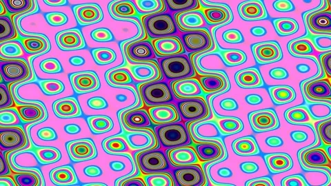 Psychedelic vibrant geometric flow pattern for creative digital backgrounds Stock Footage 337165088