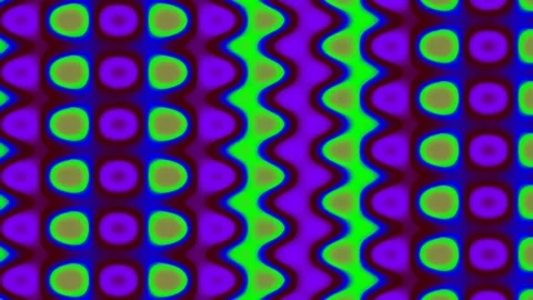 Psychedelic vibrant geometric repeating digital wave background art pattern Stock Footage 341058154