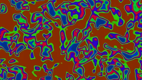 Psychedelic vibrant wavy background. Kaleidoscope, Disco, multicolored, 4K 60fps Stock Footage 300657976