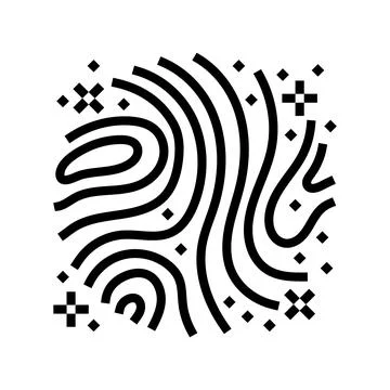 Psychedelic visuals rave retro line icon vector illustration Stock Illustration