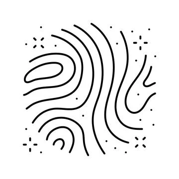 Psychedelic visuals rave retro line icon vector illustration Stock Illustration