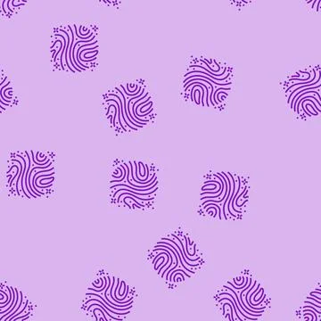 Psychedelic visuals rave retro line seamless pattern Stock Illustration