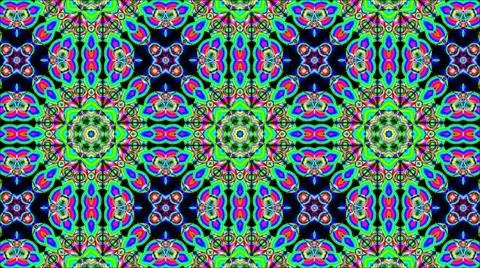 Psychedelic Visuals V1 - Magic Mushrooms, LSD, Trippy Art Stock Illustration