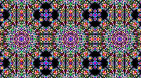 Psychedelic Visuals V3 - Magic Mushrooms, LSD, Trippy Art Stock Illustration