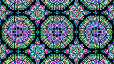 Psychedelic Visuals V4 - Magic Mushrooms, LSD, Trippy Art Stock Illustration