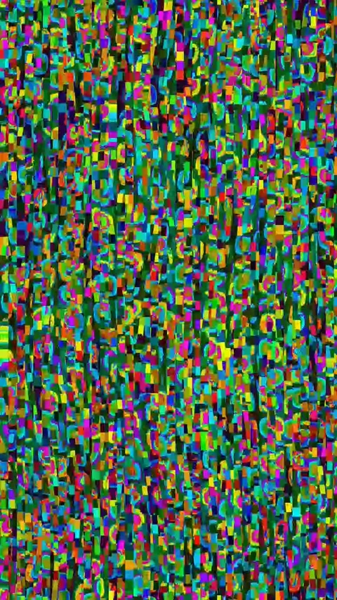 Psychedelic VJ Glitch 4K Vertical — Digital Distortion Loop Stock Footage 329817523