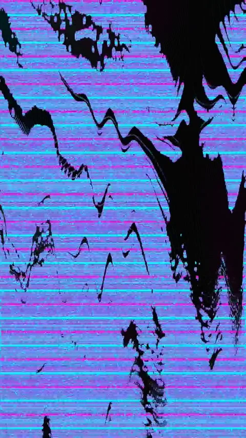 Psychedelic VJ Glitch 4K Vertical — Digital Distortion Loop Stock Footage 329830837