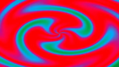 Psychedelic vortex flow abstract motion backdrop in emerald and cyan gradient Stock Footage 342158050