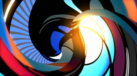 Psychedelic vortex tunnel Stock Footage 45438372