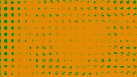 Psychedelic warm colored pattern with dots and glitchy liness, perfect for music Stock Footage 235043940
