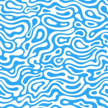 Psychedelic water groovie pattern with waves 스톡 일러스트