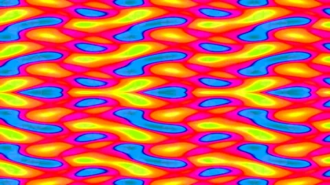Psychedelic wave art: Seamless retro geometric background pattern in vibran.. Stock Footage 339340968