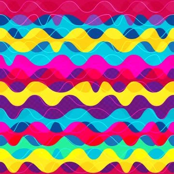 Psychedelic wave seamless pattern Illustrazione stock