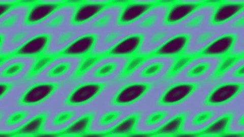 Psychedelic wavy abstract geometric pattern in fluid emerald tones Stock Footage 340378387