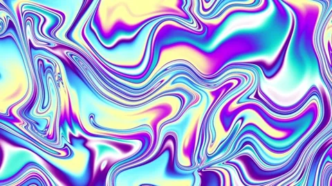 Psychedelic wavy animated abstract curved shapes. Looping footage. Video stock 133228981