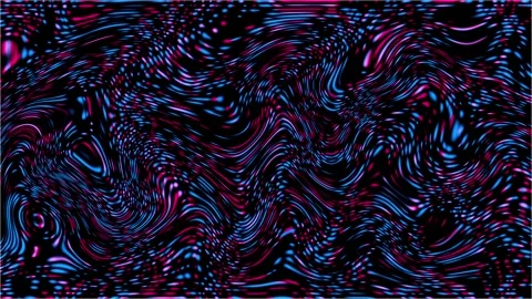 Psychedelic wavy animated abstract curved shapes. Stock Footage 229956396