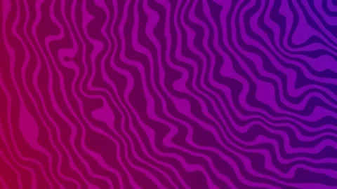 Psychedelic wavy line pattern on vibrant blue red gradient seamless background Stock Footage 310047760