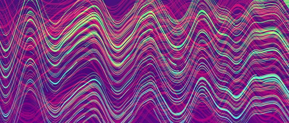 Psychedelic wavy pattern 스톡 일러스트