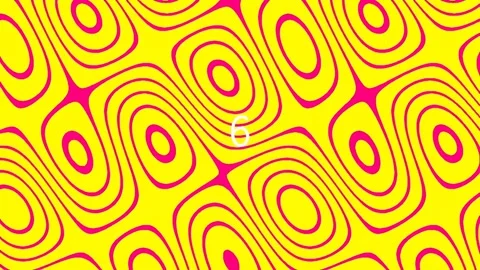 Psychedelic wavy yellow red abstract background seamless pattern design Stock Footage 342094225