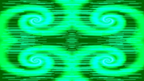 Psychedelic yellow spiral abstract background with glowing retro wave pattern Stock Footage 337497864