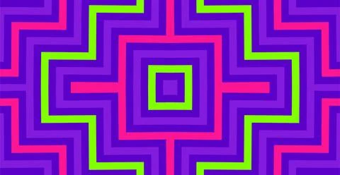 Psychedelic zigzag pattern. Ethnic ornament. Geometric abstract background. Stock Illustration