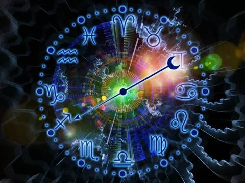 Psychedelic Zodiac Stock Illustration