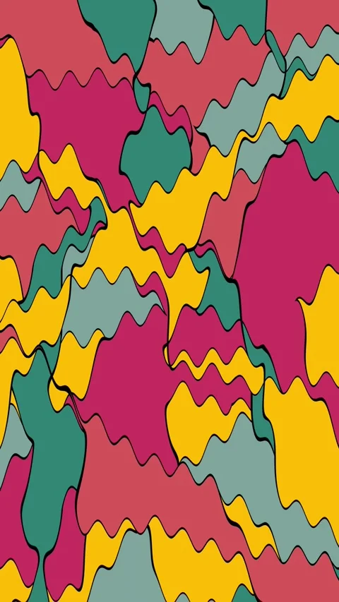 Psychedelics waves abstract trippy background loop LSD social media vertical Stock Footage 244805250