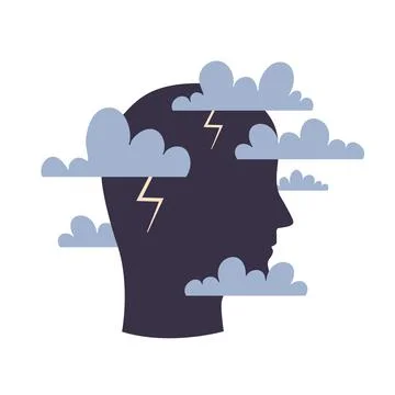 Psychiatric illness problem Stock Illustration
