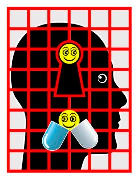 Psychiatric Patient Illustrazione stock