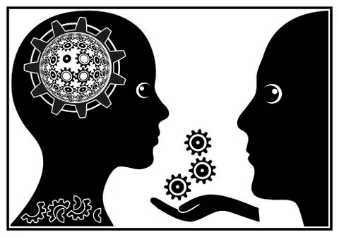 Psychiatrist at work Illustrazione stock