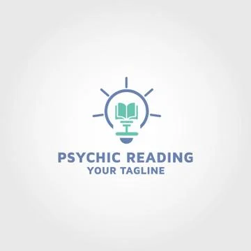 Psychic Reading education vector logo design template. Stock Illustration