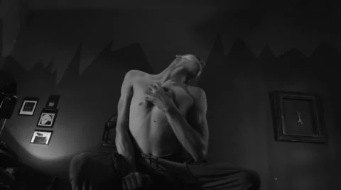Psycho / Black and white Stock Footage 51311856