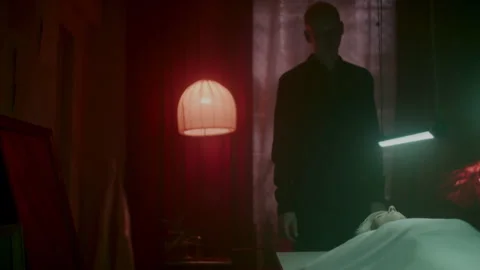 Psycho Horror Killer in a red room Vidéo 259853723