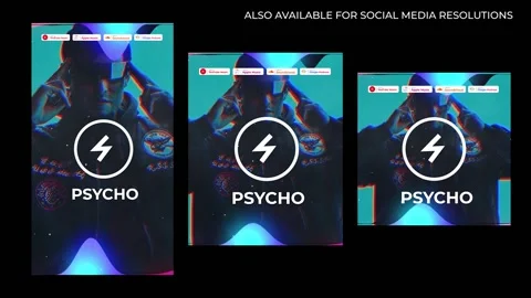 Psycho Music Visualizer Stock After Effects