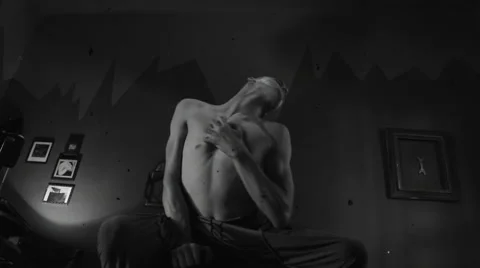 Psycho / Old film effect Stock Footage 51317436