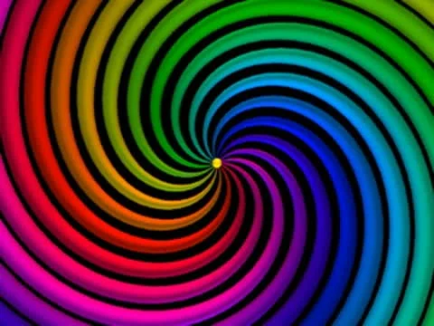 Psycho Spiral Loop (Rainbow) VGA Stock Footage