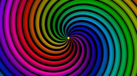 Psycho Spiral Loop (Rainbow) VGA Video stock 9876523