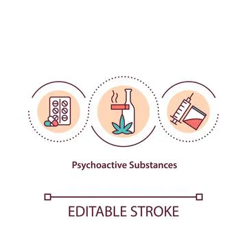 Psychoactive substances concept icon 스톡 일러스트