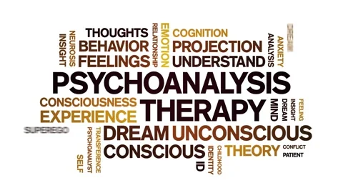 Psychoanalysis Therapy animated word cloud,animation typography seamless loop. Stock Footage 322162598