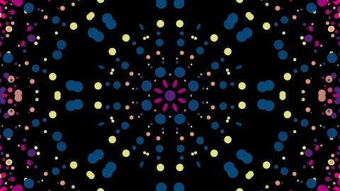 Psychodelic Dance of a Flower of a Kaleidoscope Loop Stock-Footage 72474257